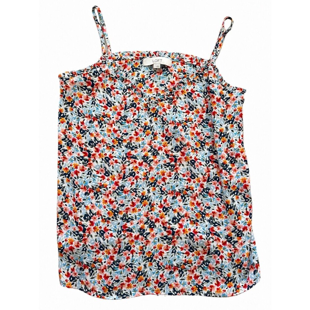 Loft Floral Ruffle Cami Small - Picture 2 of 4